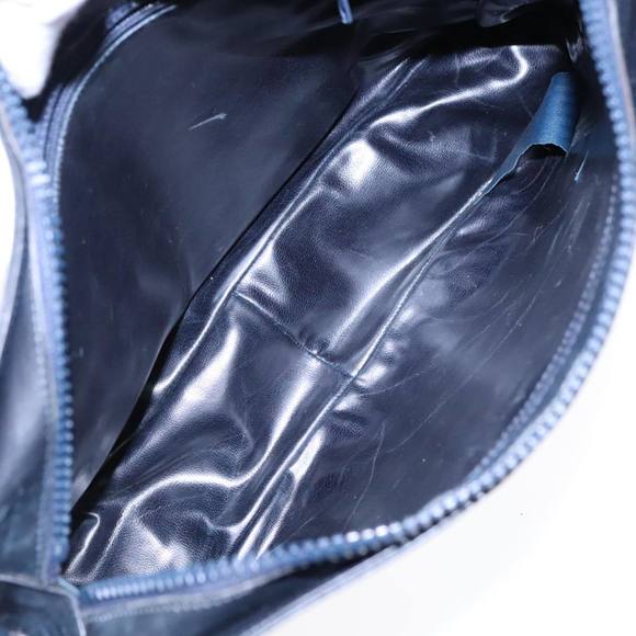 CELINE C Sulky Shoulder Bag Canvas Navy Gold Auth fm3869 - Picture 11 of 16